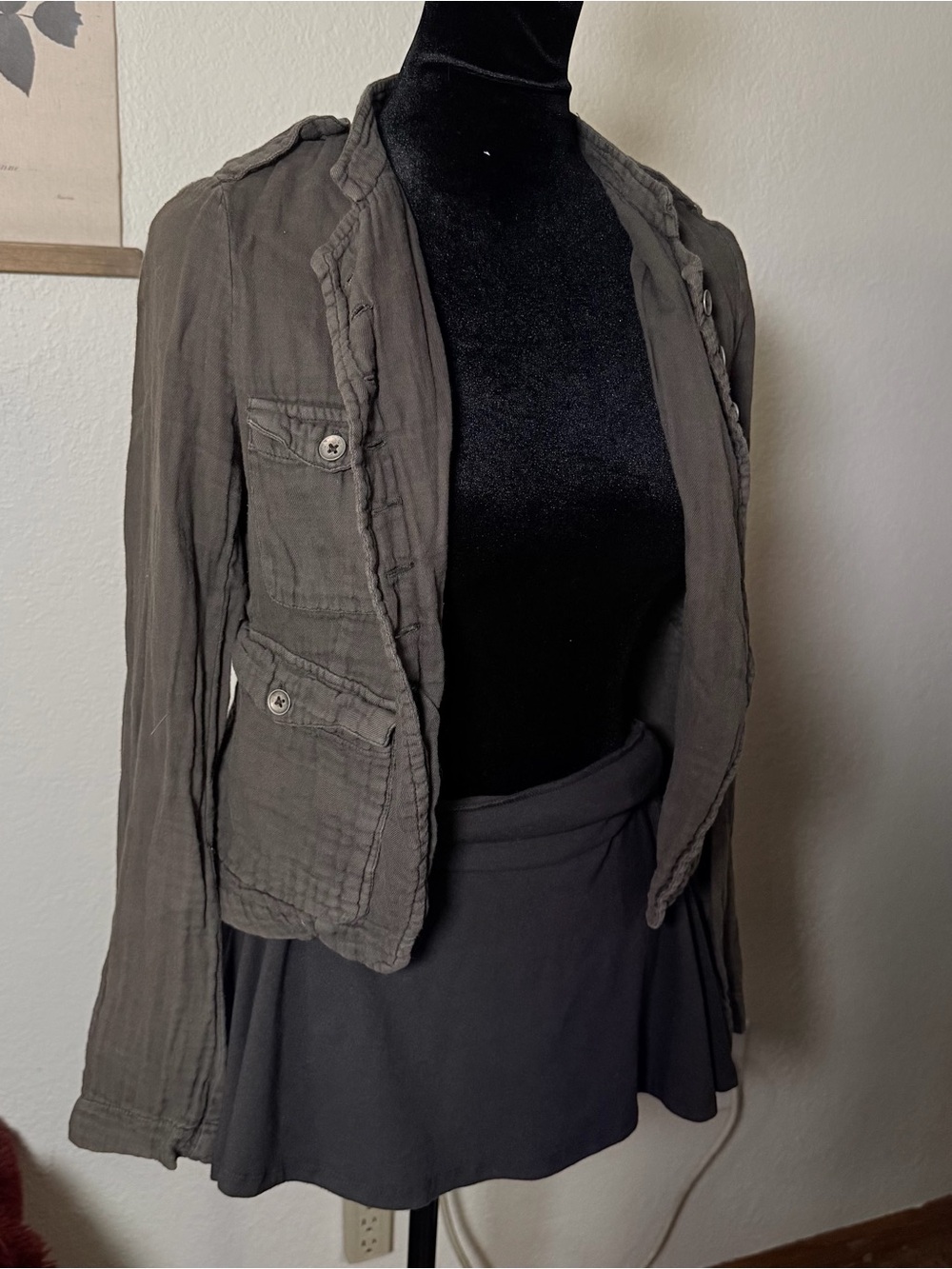 Gray Utility Button-Front Jacket - Picture 6 of 8